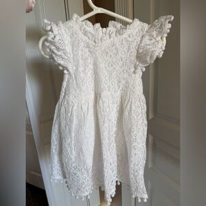 Elegant White Lace Kids Dress